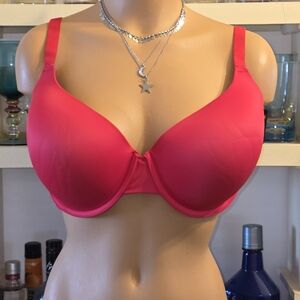 Victoria's Secret Bra 40-DD PINK Wear Everywhere T-shirt Bra Red Convertible EUC